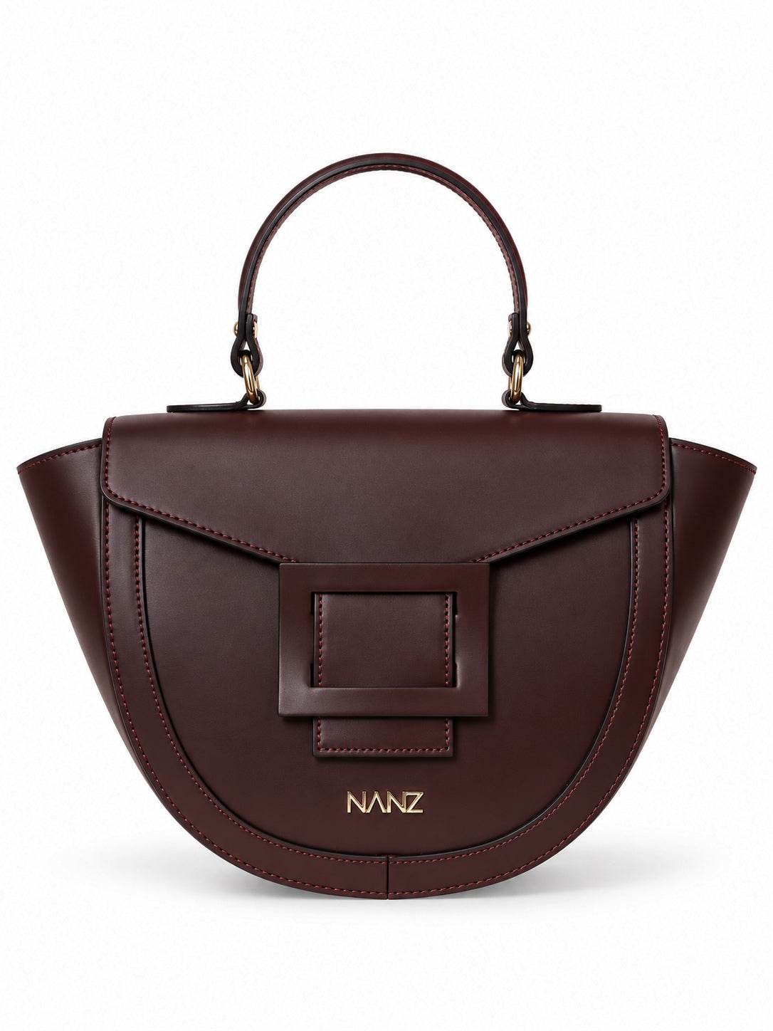 NANZ Lucella Sculpture Handbag - Burgundy