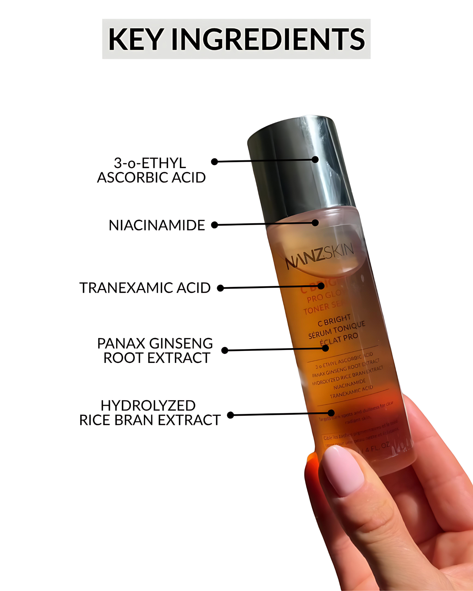 NANZSKIN C BRIGHT PRO GLOW TONER SERUM