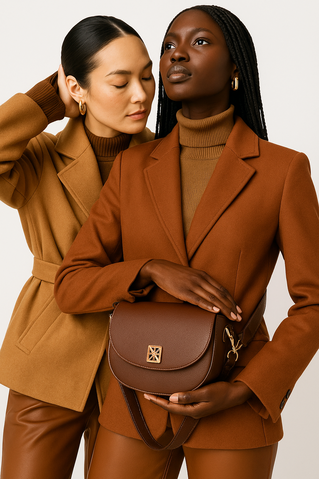 NANZ Allegra Iconic Crossbody Handbag - Brown