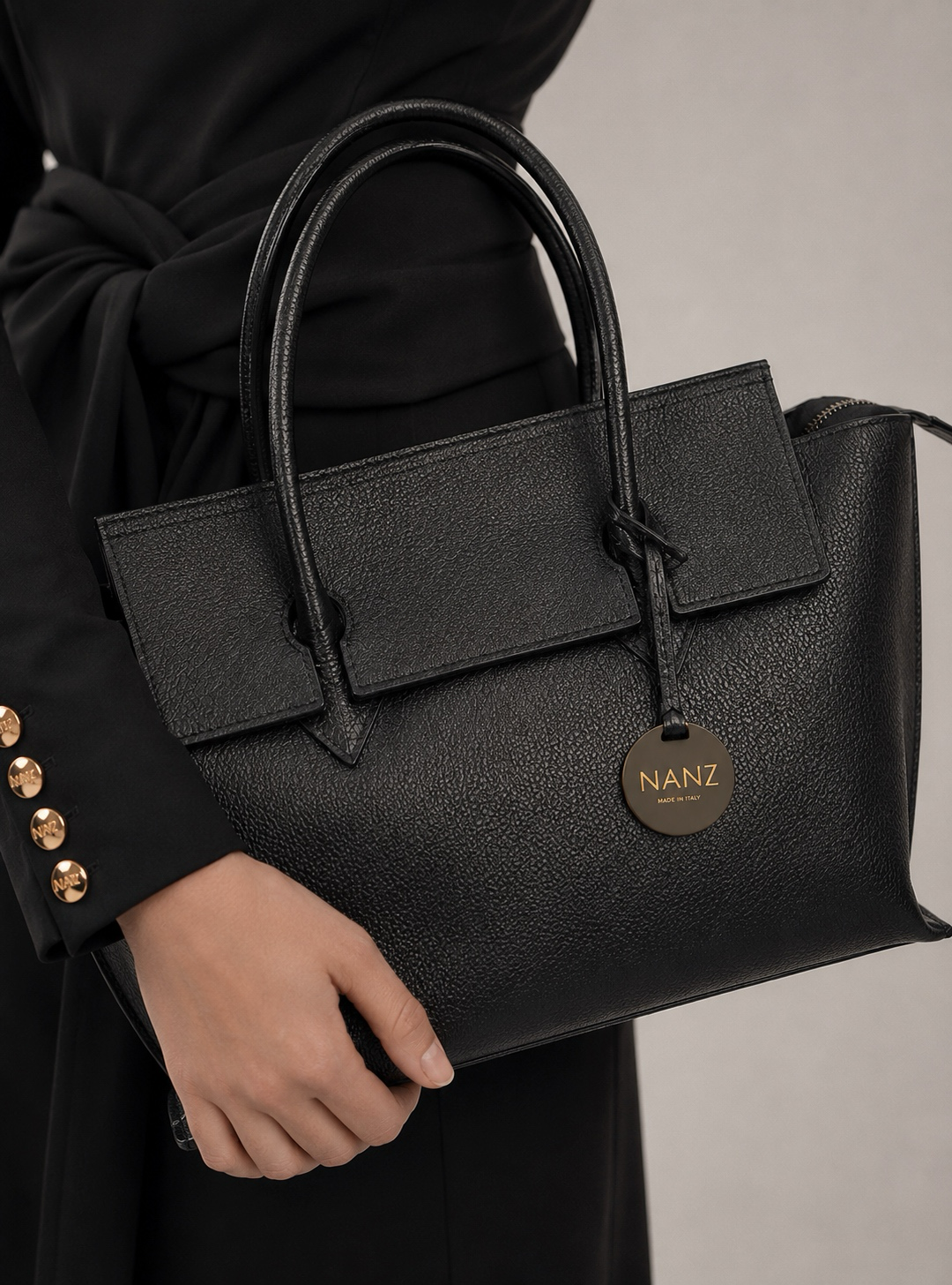 NANZ Panache Classic Black Bag