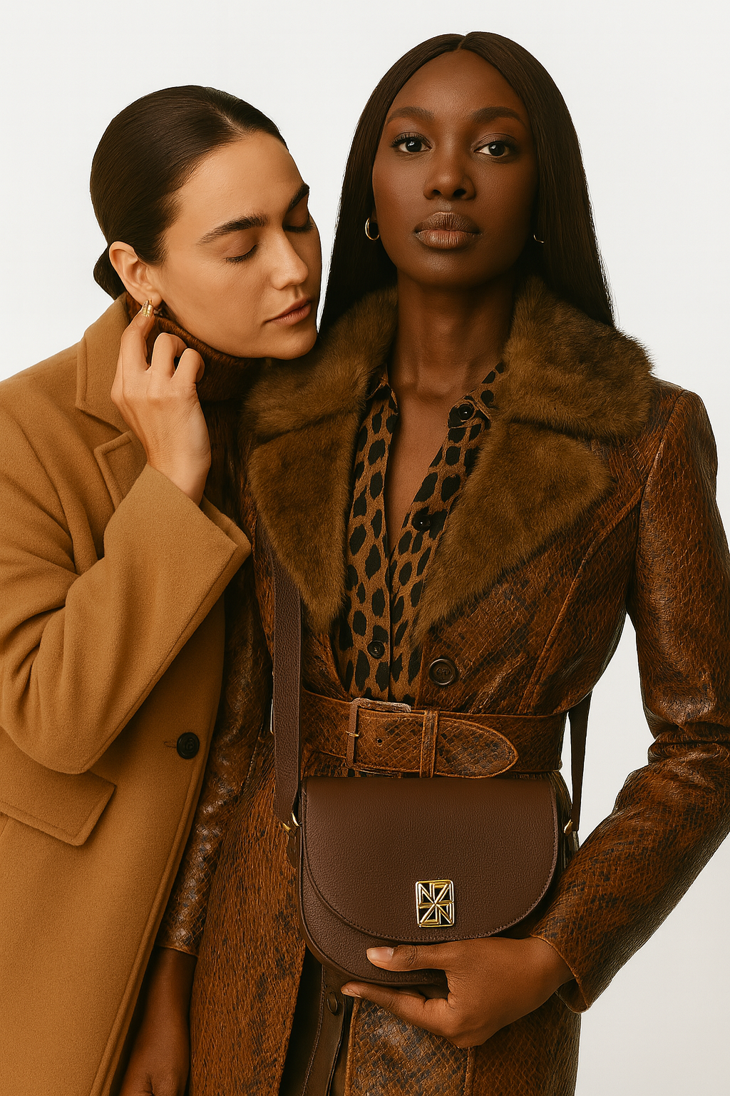 NANZ Allegra Iconic Crossbody Handbag - Brown