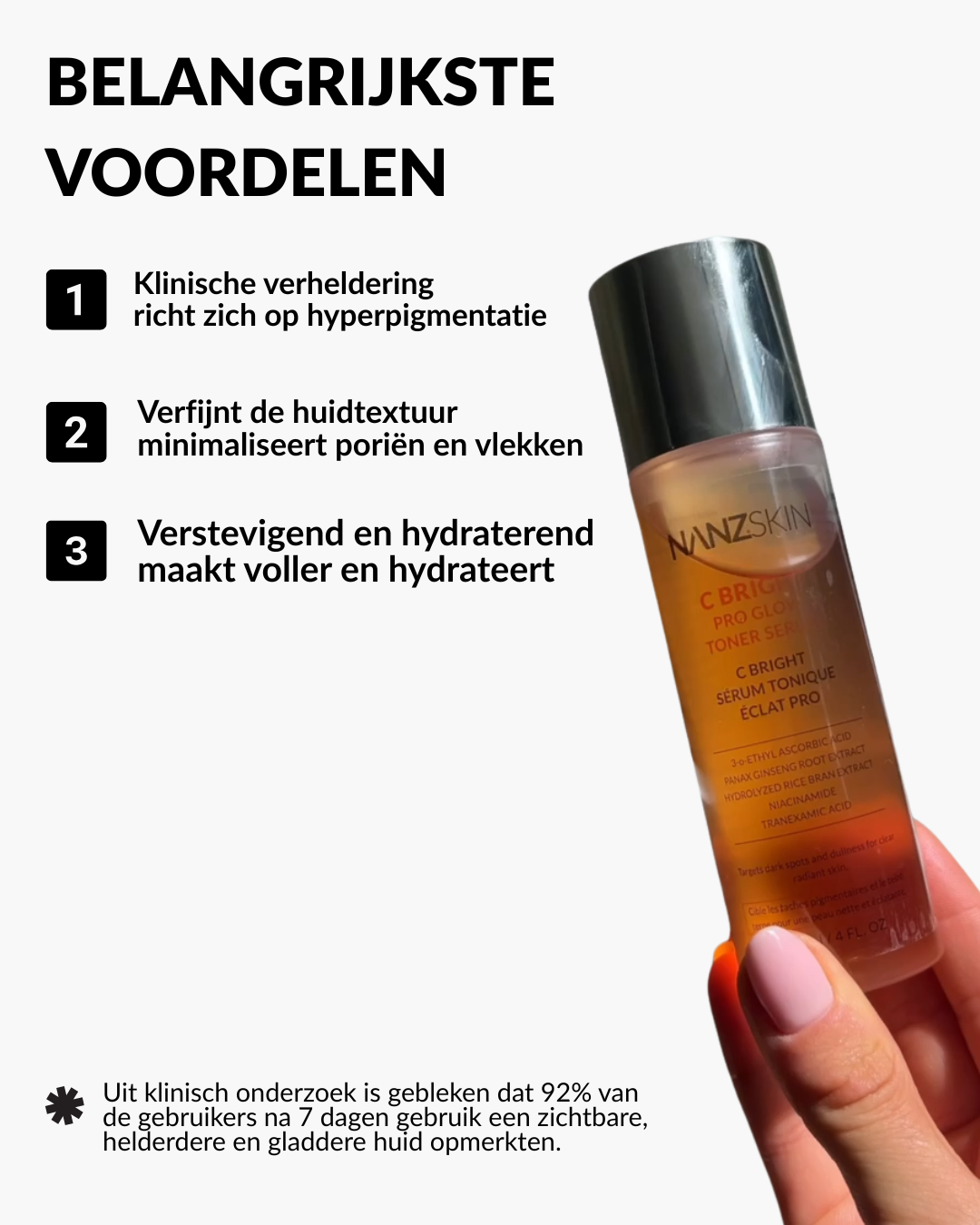 NANZSKIN C BRIGHT PRO GLOW TONER SERUM