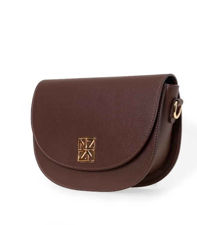 NANZ Allegra Iconic Crossbody Handbag - Brown