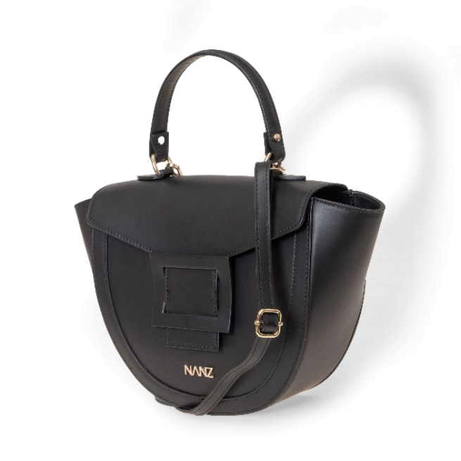 NANZ Lucella Sculpture Handbag - Black