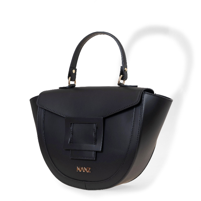 NANZ Lucella Sculpture Handbag - Black