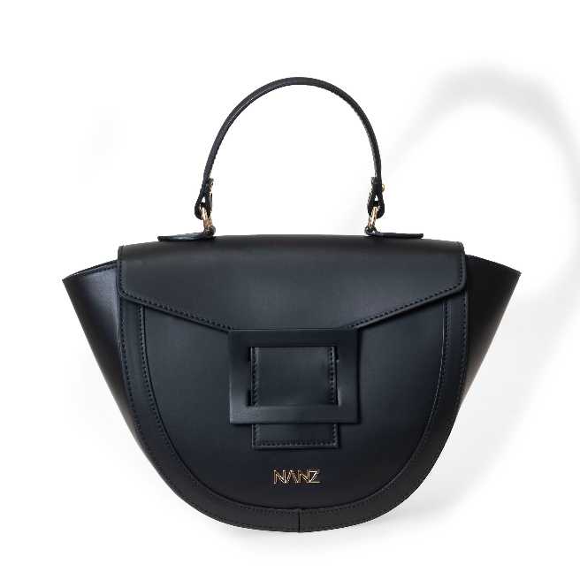NANZ Lucella Sculpture Handbag - Black
