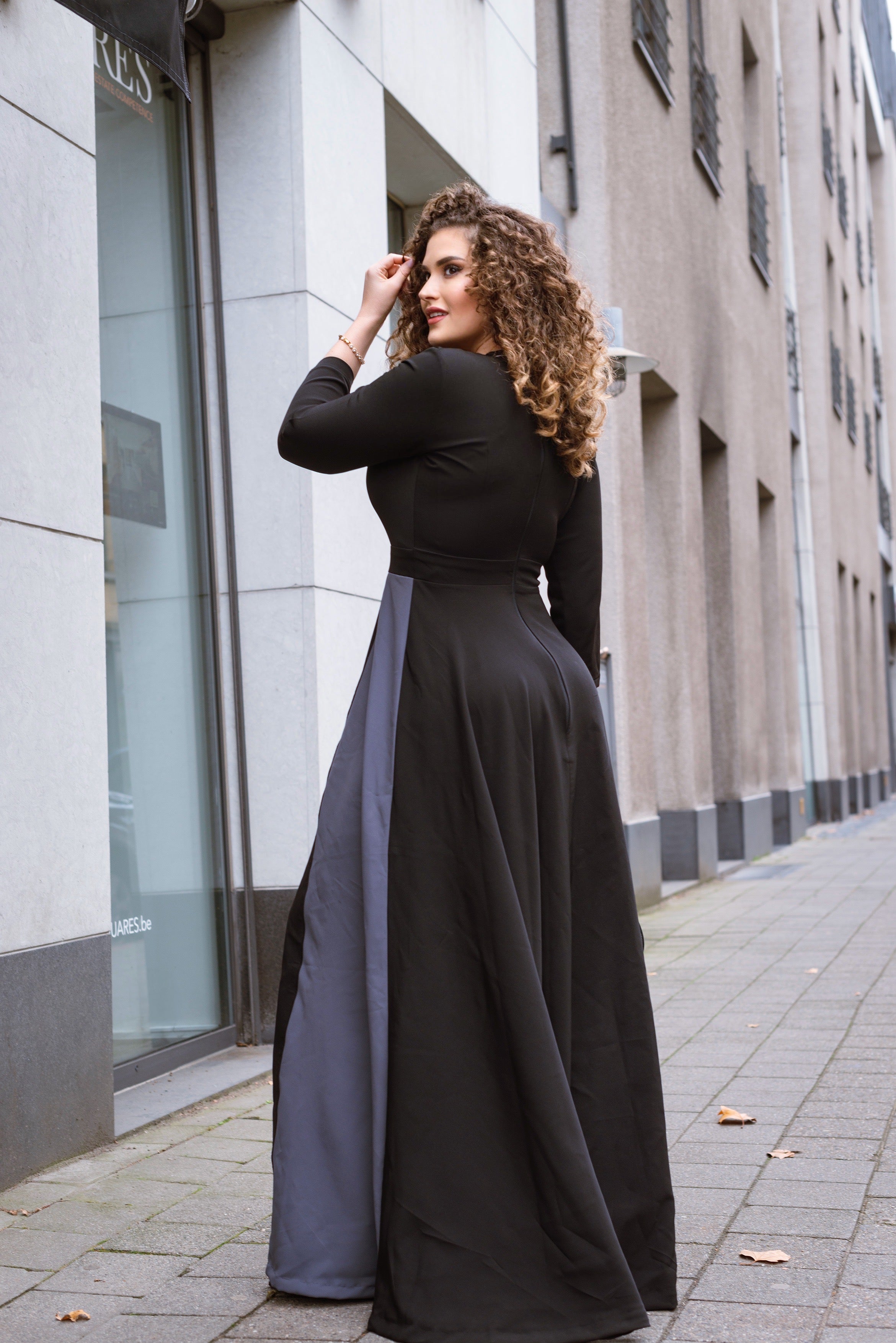 The NANZ Aurelia Draped Maxi Dress