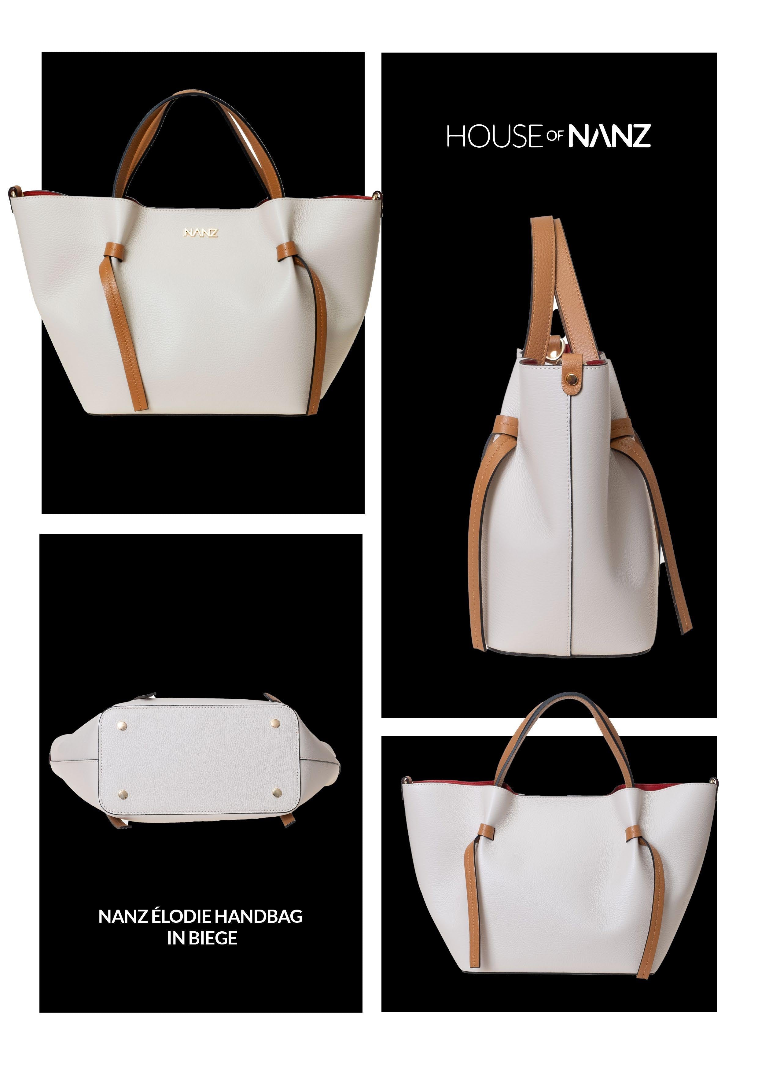 NANZ Élodie Handbag In Biege