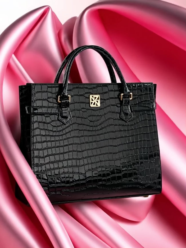 NANZ  Majesté Maxi Tote Handbag - Black