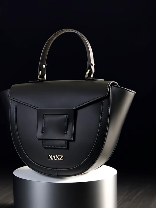 NANZ Lucella Sculpture Handbag - Black
