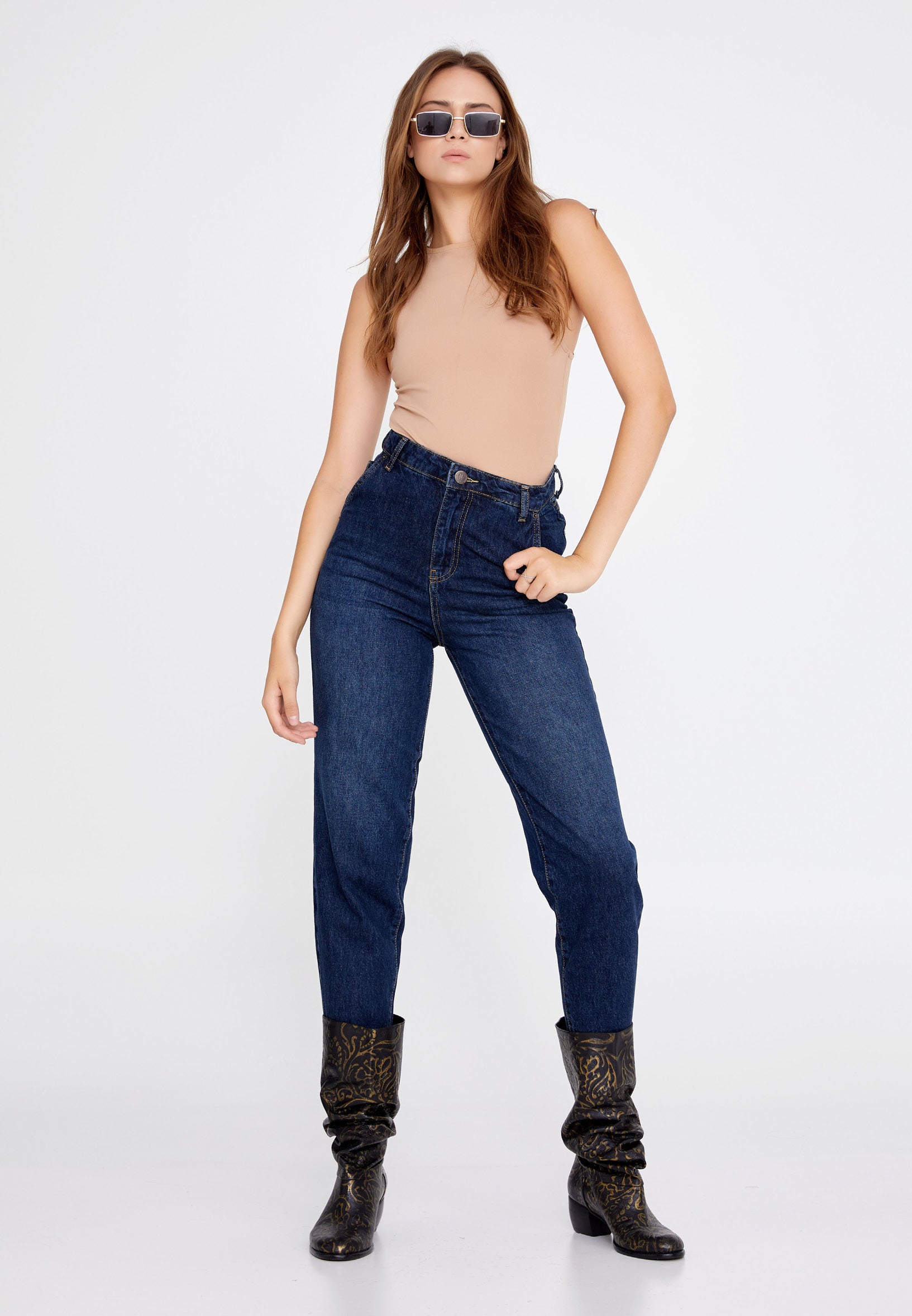 NANZ straight regular navy jeans