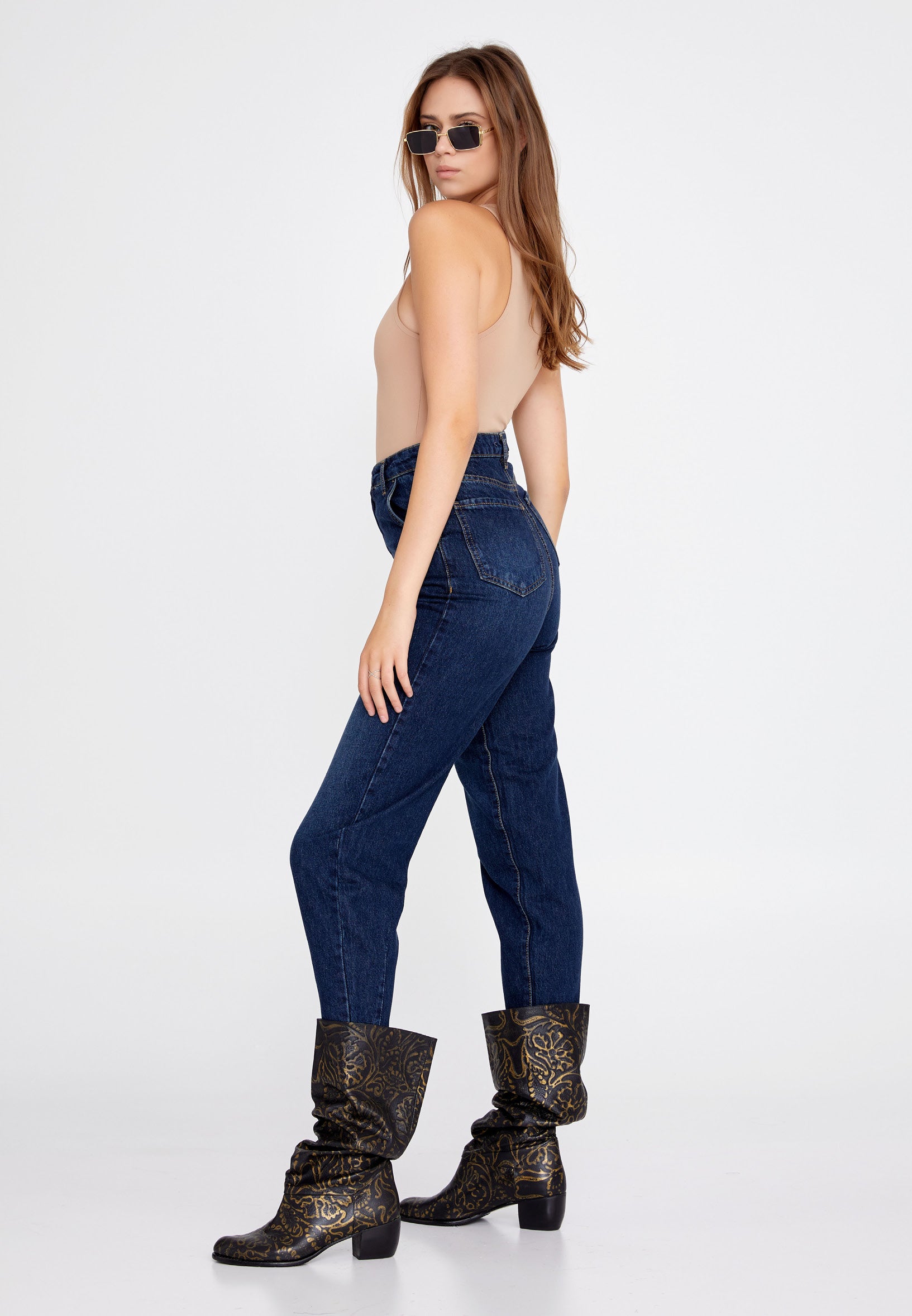 NANZ straight regular navy jeans