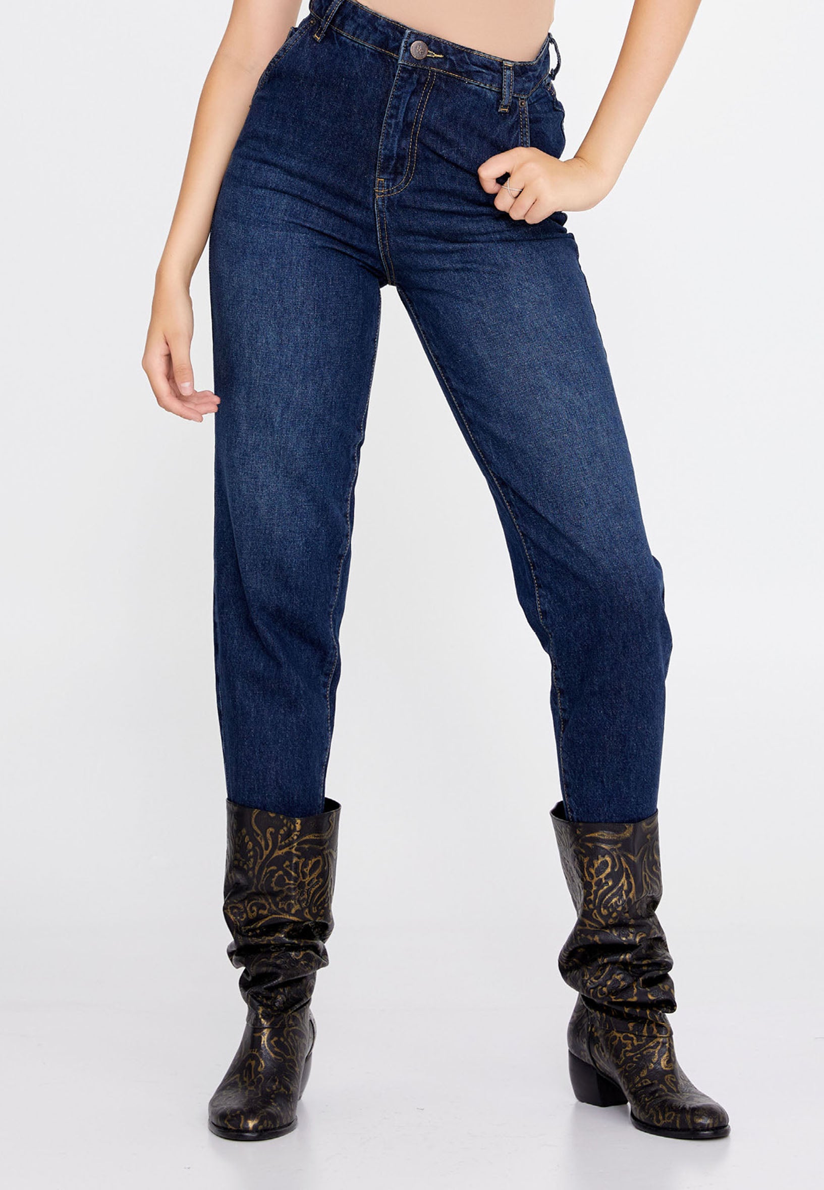 NANZ straight regular navy jeans