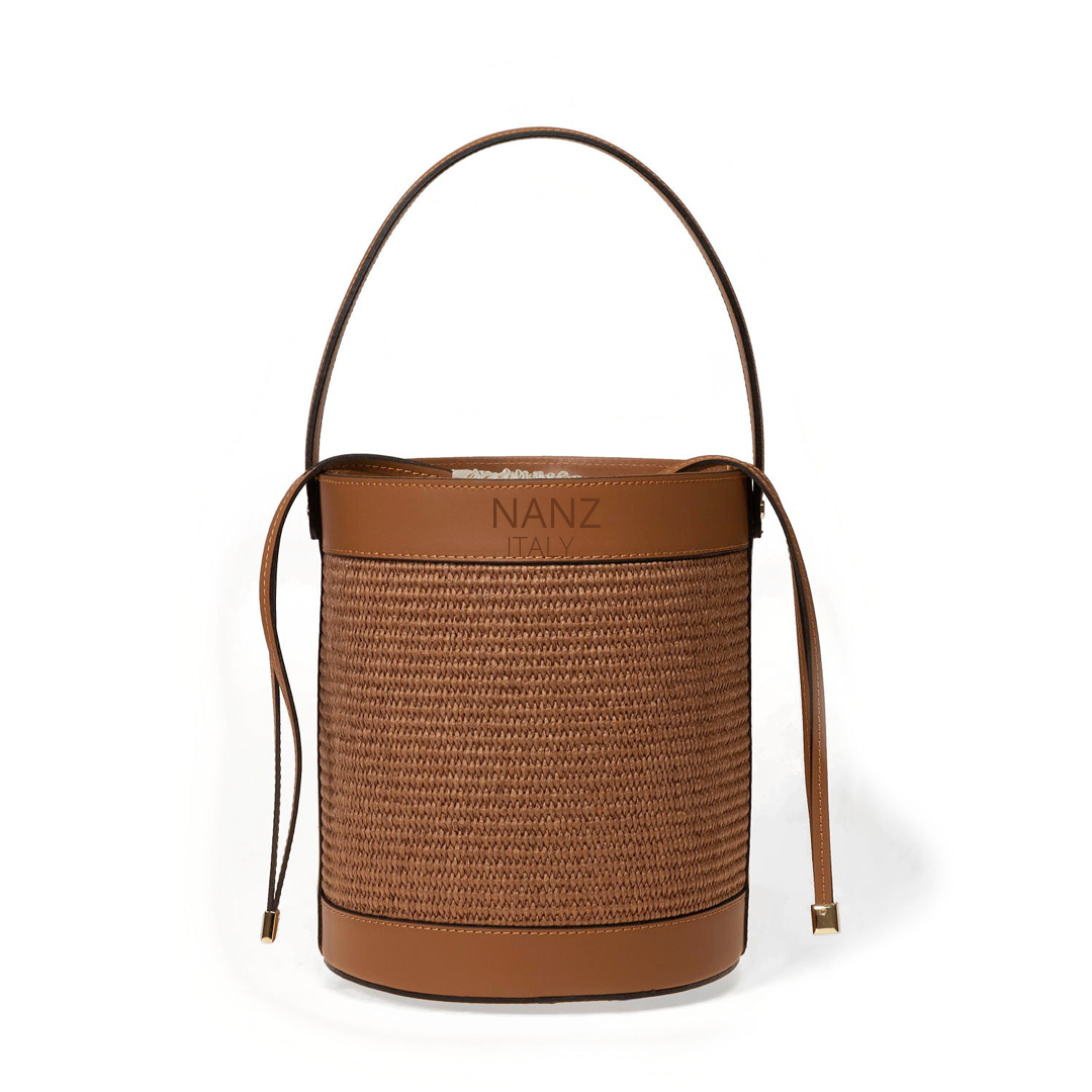 NANZ Elite Bucket Brown Handbag