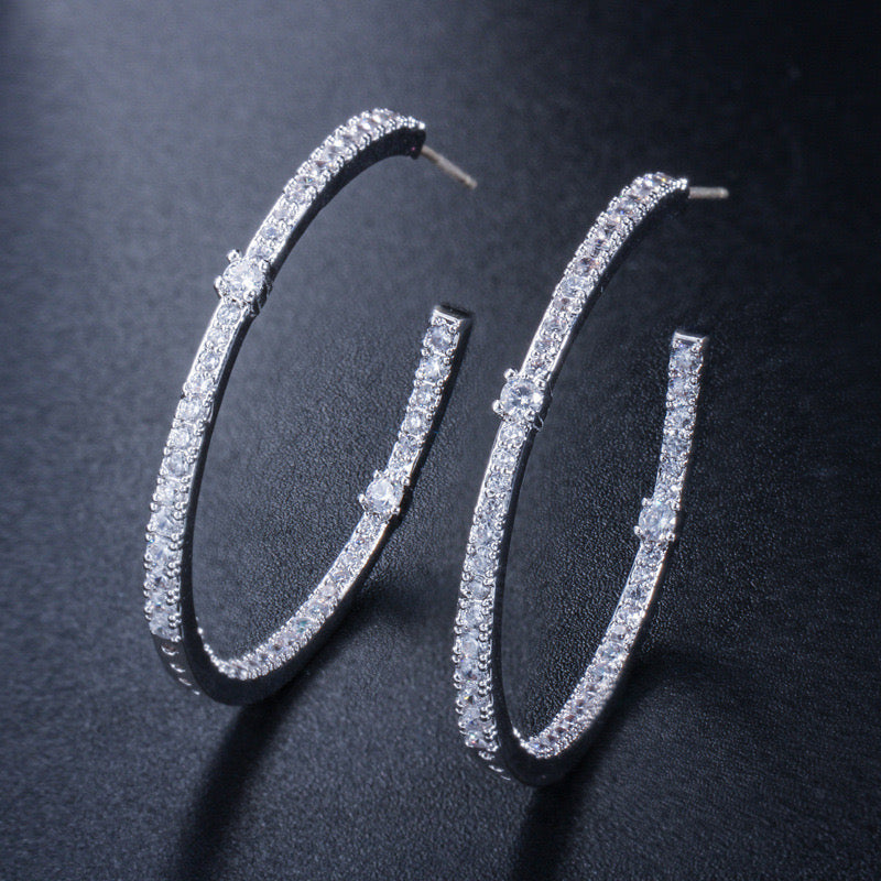 NANZ dazzling hoop earrings