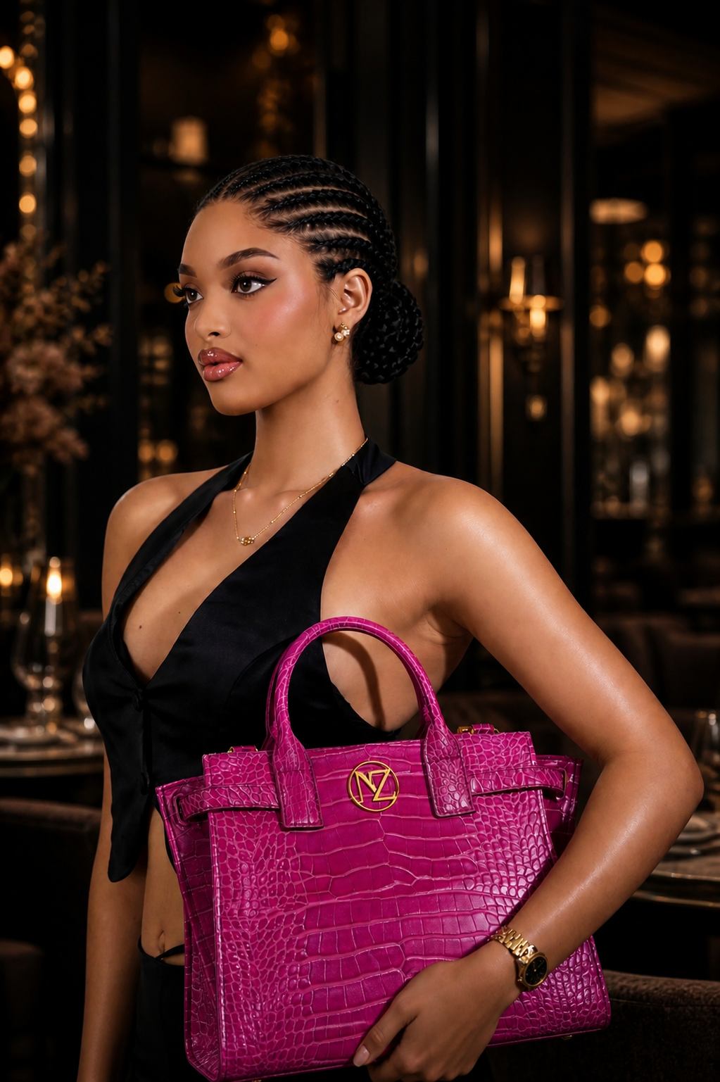 NANZ Tidal Pink Handbag