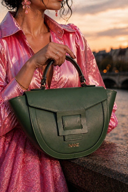 NANZ Lucella Sculpture Handbag - Green