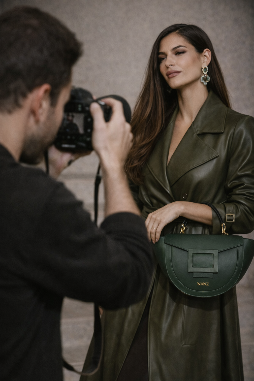 NANZ Lucella Sculpture Handbag - Green