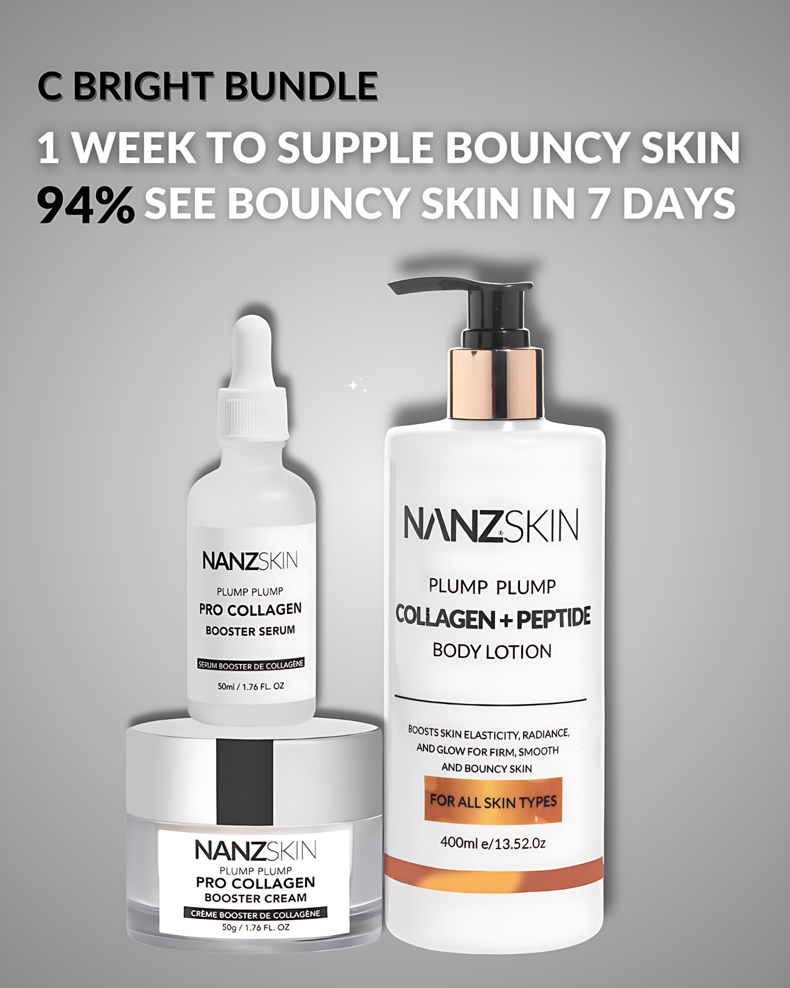COLLAGEN BUNDLE. 1 WEEK TO SUPPLE BOUNCY SKIN. Save 15%