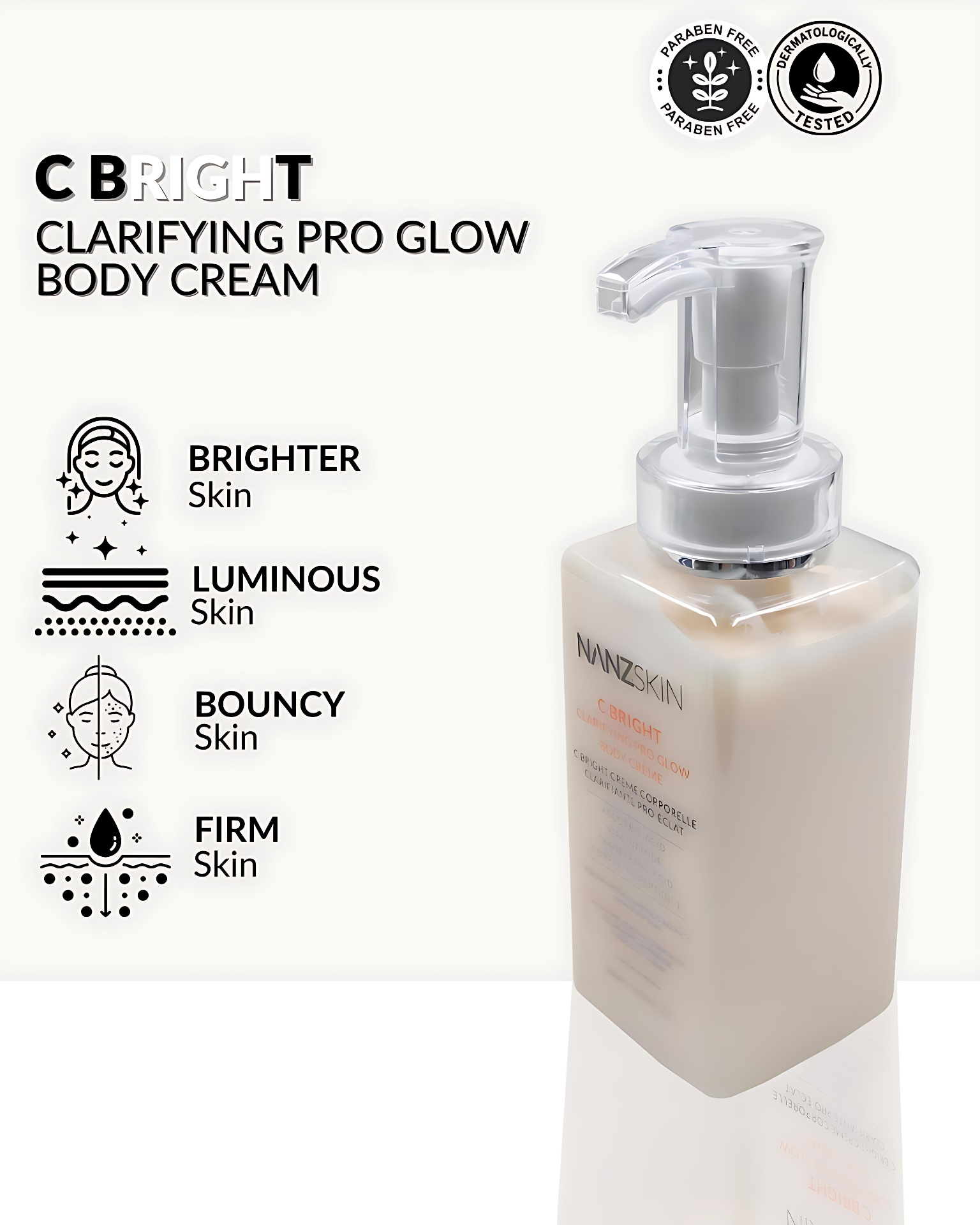 Nanzskin C Bright Clarifying Pro Glow Body Cream 