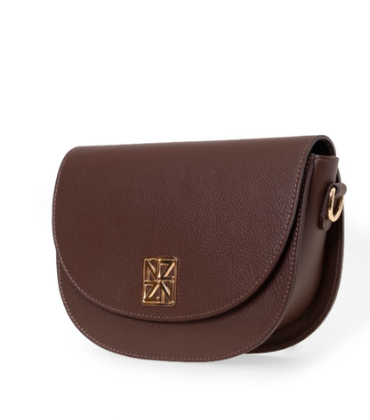 NANZ Allegra Iconic Crossbody Handbag - Brown