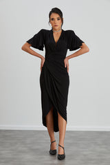 NANZ  Opulent Grace Wrap Dress