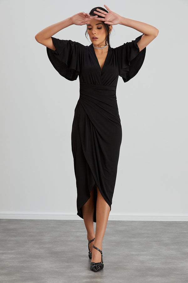 NANZ  Opulent Grace Wrap Dress