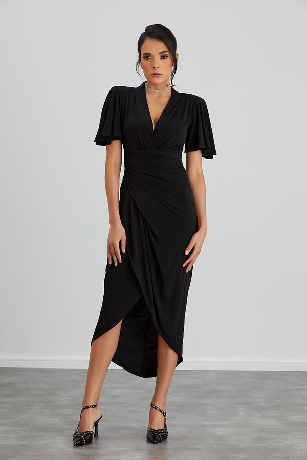 NANZ  Opulent Grace Wrap Dress