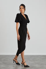 NANZ  Opulent Grace Wrap Dress