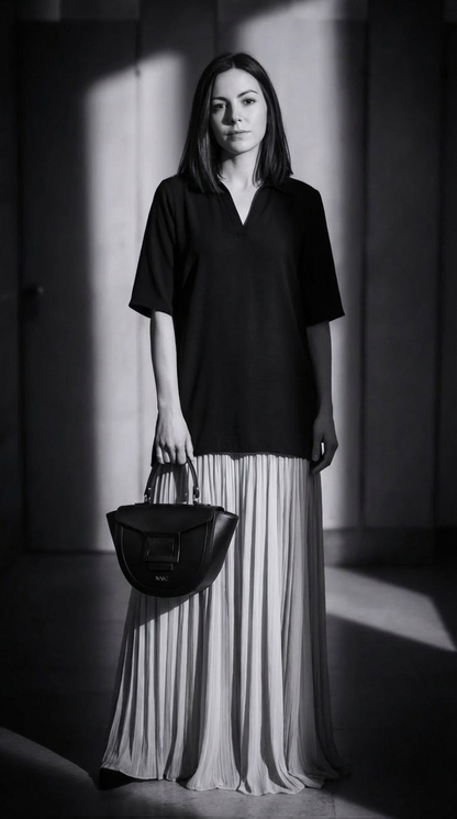 NANZ Lucella Sculpture Handbag - Black