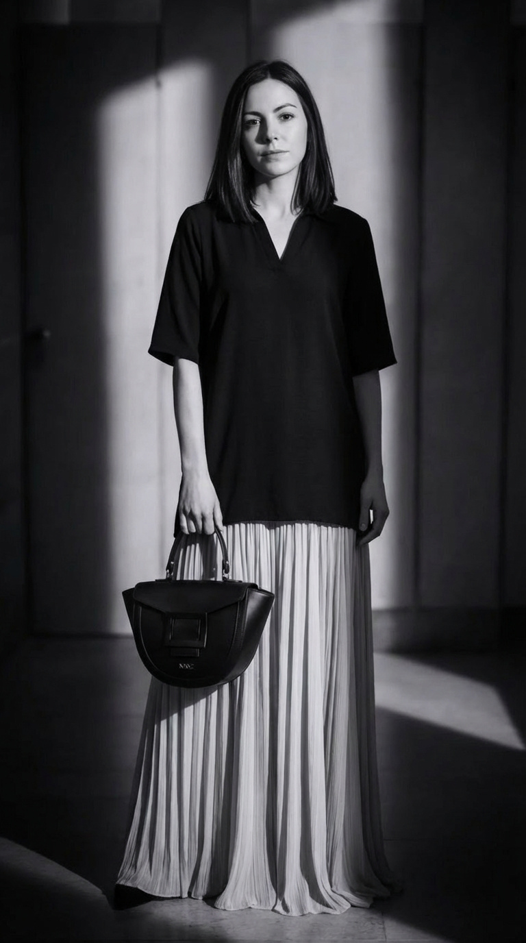 NANZ Lucella Sculpture Handbag - Black