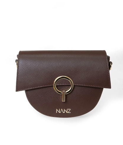 NANZ Camilla Heritage Crossbody Handbag - Brown