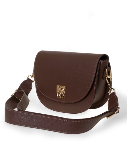 NANZ Allegra Iconic Crossbody Handbag - Brown