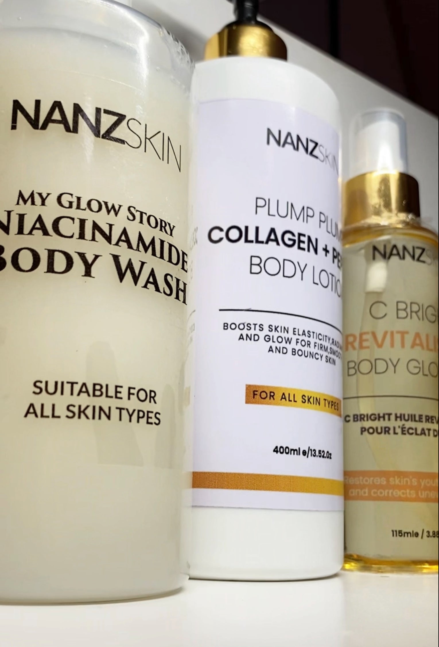 NANZSKIN SUPERCHARGED LUMINOUS BODY GLOW TRIO