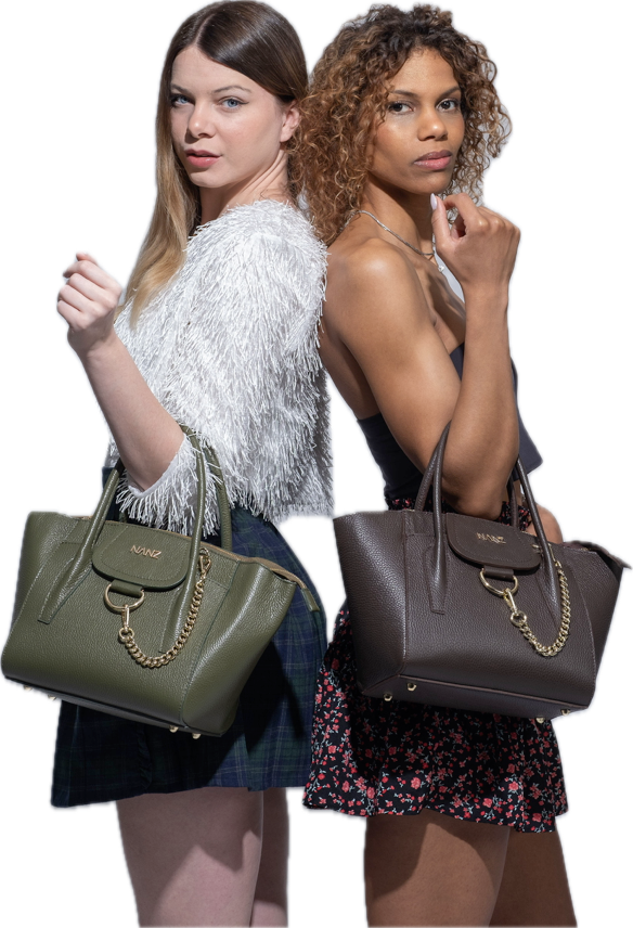 NANZ Gianna Classic Tote - Brown.