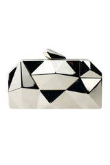 NANZ Nina metallic clutch bag