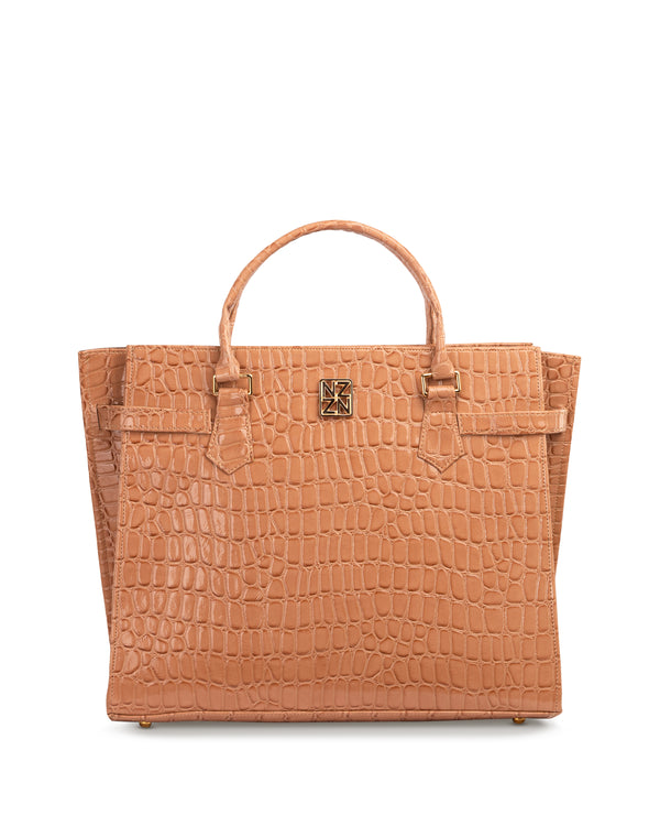 NANZ MAJESTÉ MAXI TOTE HANDBAG - TAN