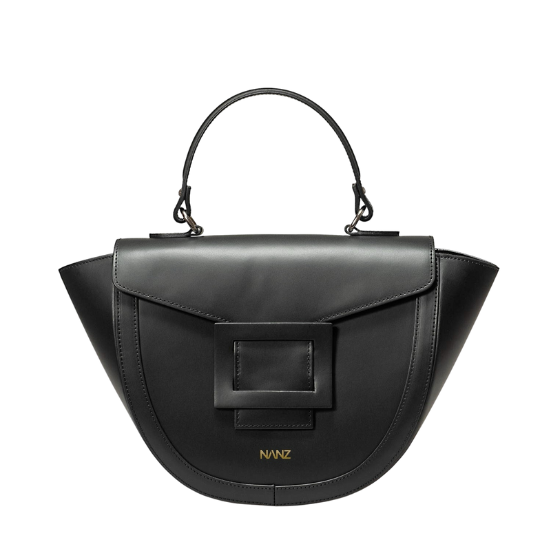 NANZ LUCELLA SCULPTURE HANDBAG - BLACK