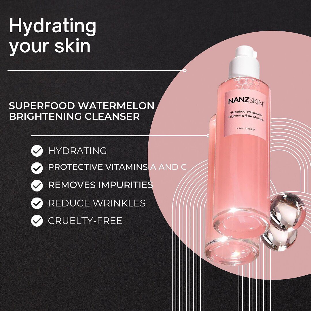 NANZSKIN superfood watermelon brightening cleanser