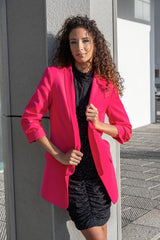 NANZ half sleeve oversized blazer pink