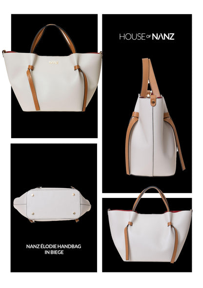 NANZ Élodie Handbag In Biege