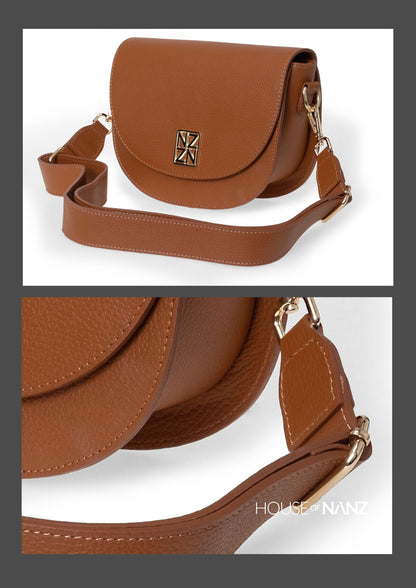 NANZ Allegra Iconic Crossbody Handbag - Tan