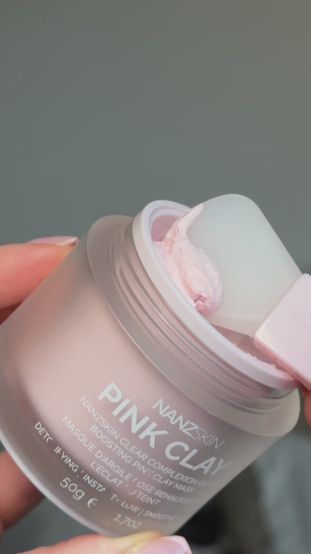 NANZSKIN clear complexion glow boosting pink clay mask