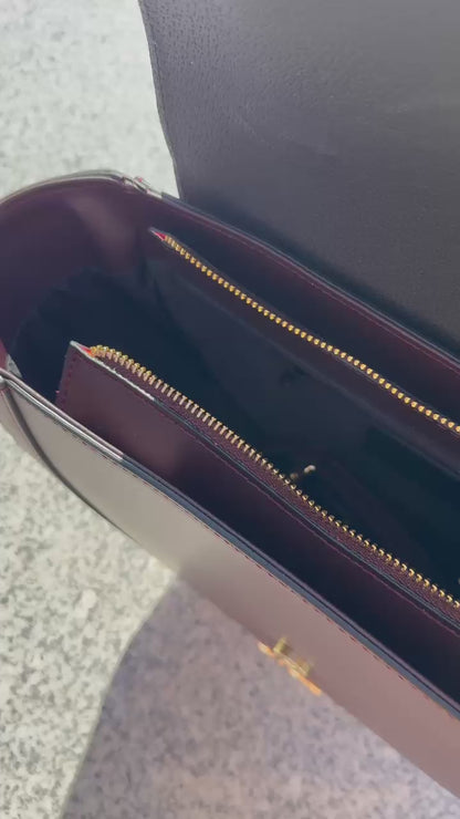 NANZ Lucella Sculpture Handbag -  Burgundy
