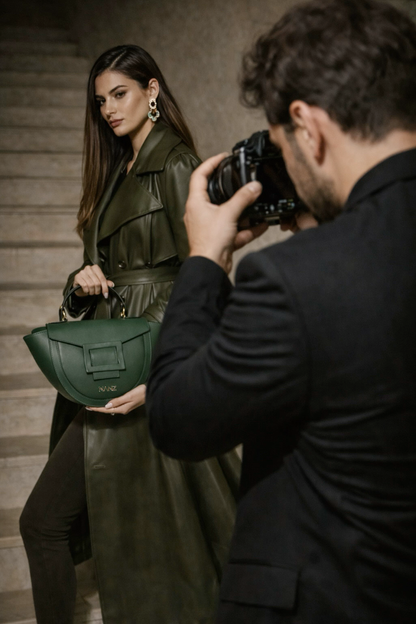 NANZ Lucella Sculpture Handbag - Green