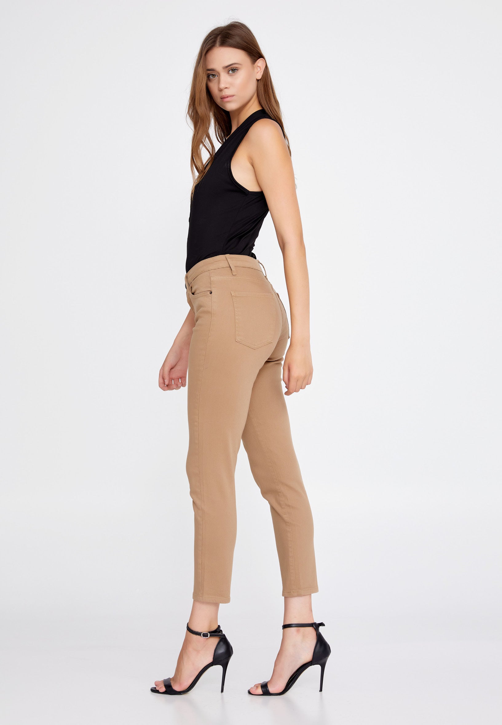 Skinny normale bruine jeans