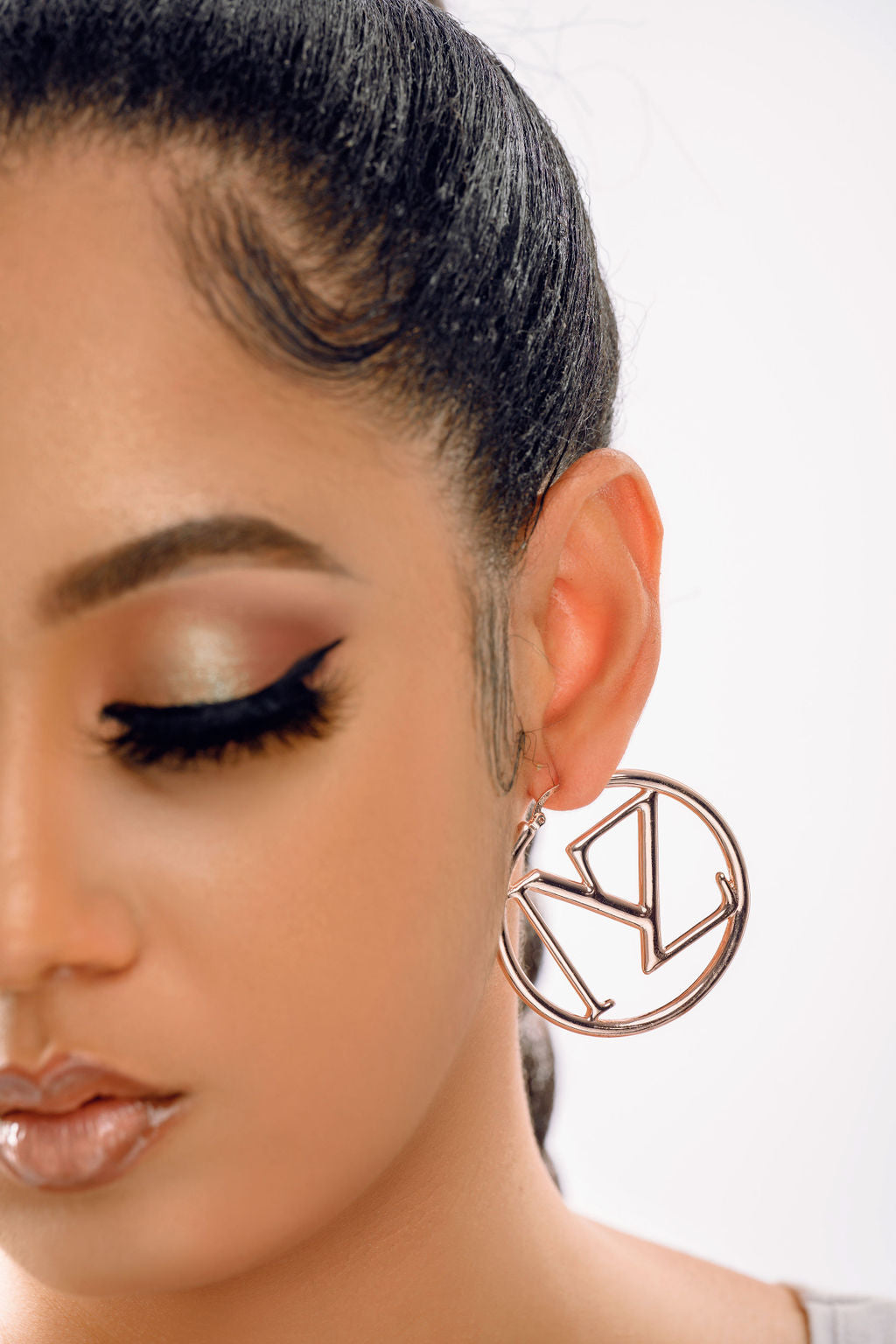 NANZ ego hoop earrings