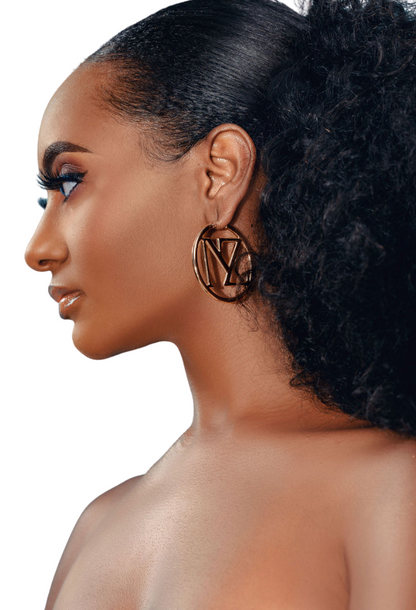 NANZ ego hoop earrings